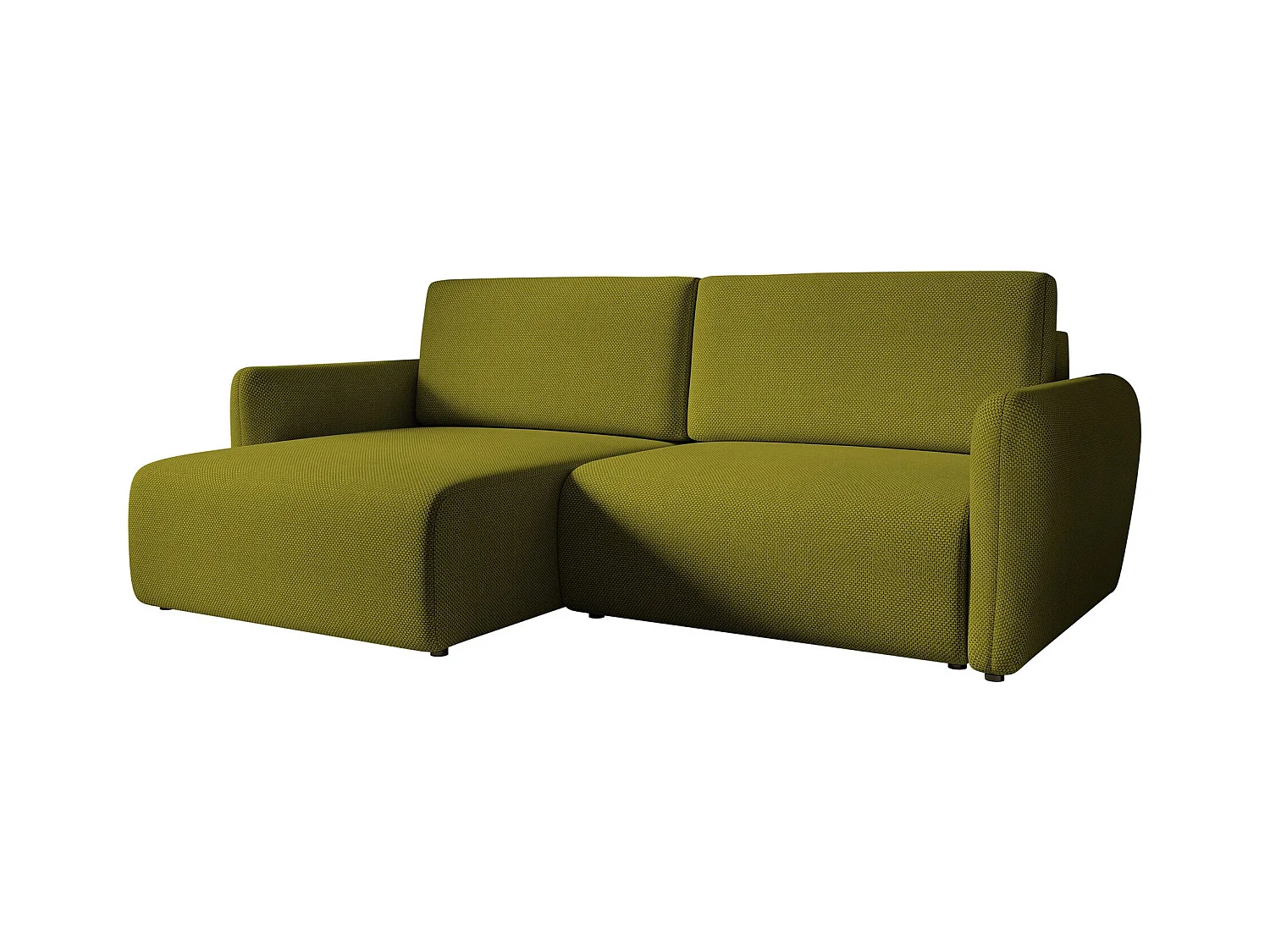 Sofá rinconero Temple 131, Verde, Función de descanso, Almacenaje, 234x140x81cm