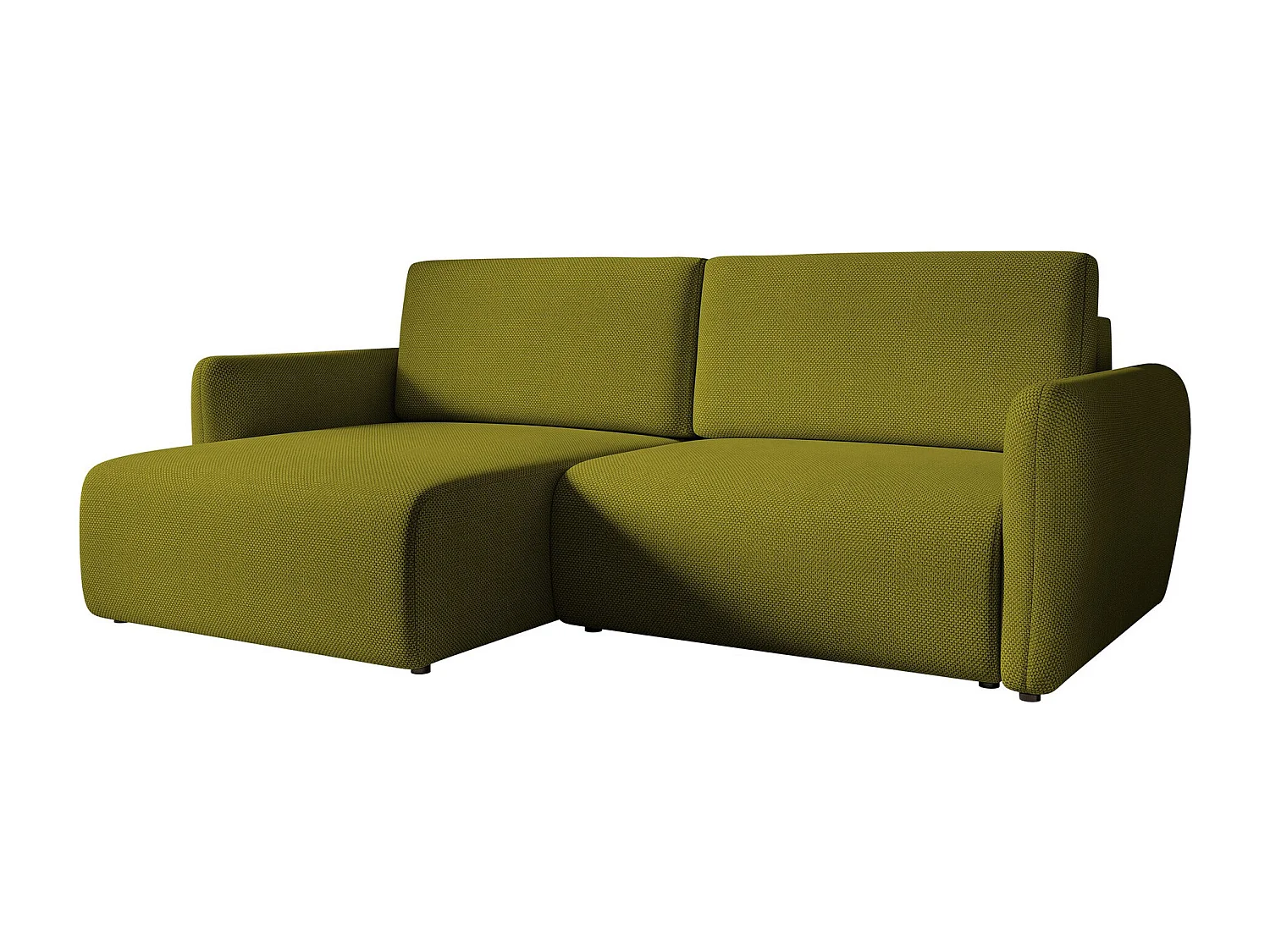 Sofá rinconero Temple 131, Verde, Función de descanso, Almacenaje, 234x140x81cm