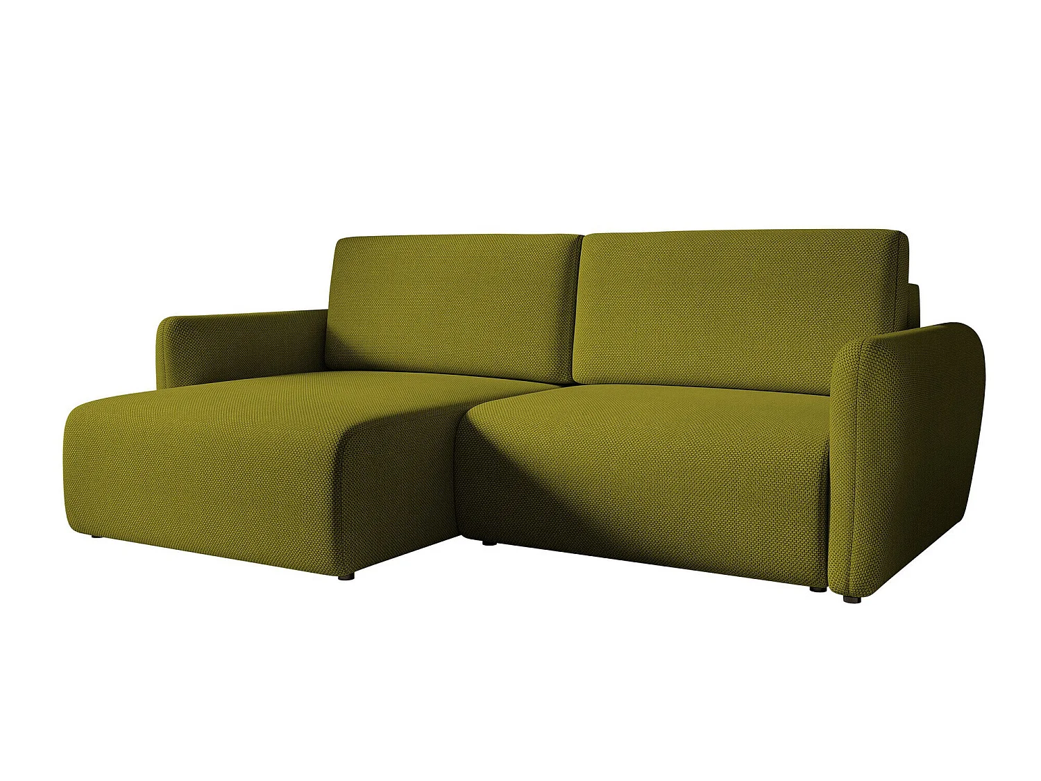 Canapé d'angle 2 places en microfibre vert TEMPLE 234x140x81 cm