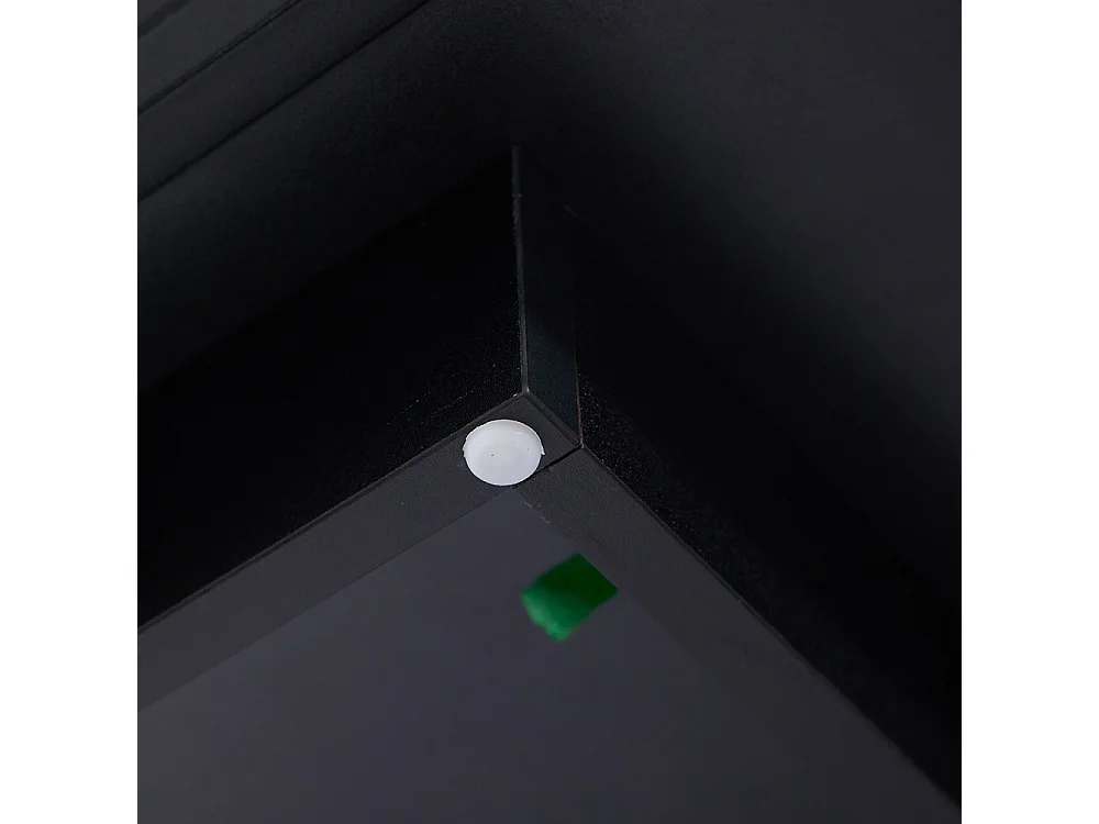 Table basse LED avec rangement table de salon en acrylique LED à double couche commande Bluetooth via application mobile noir