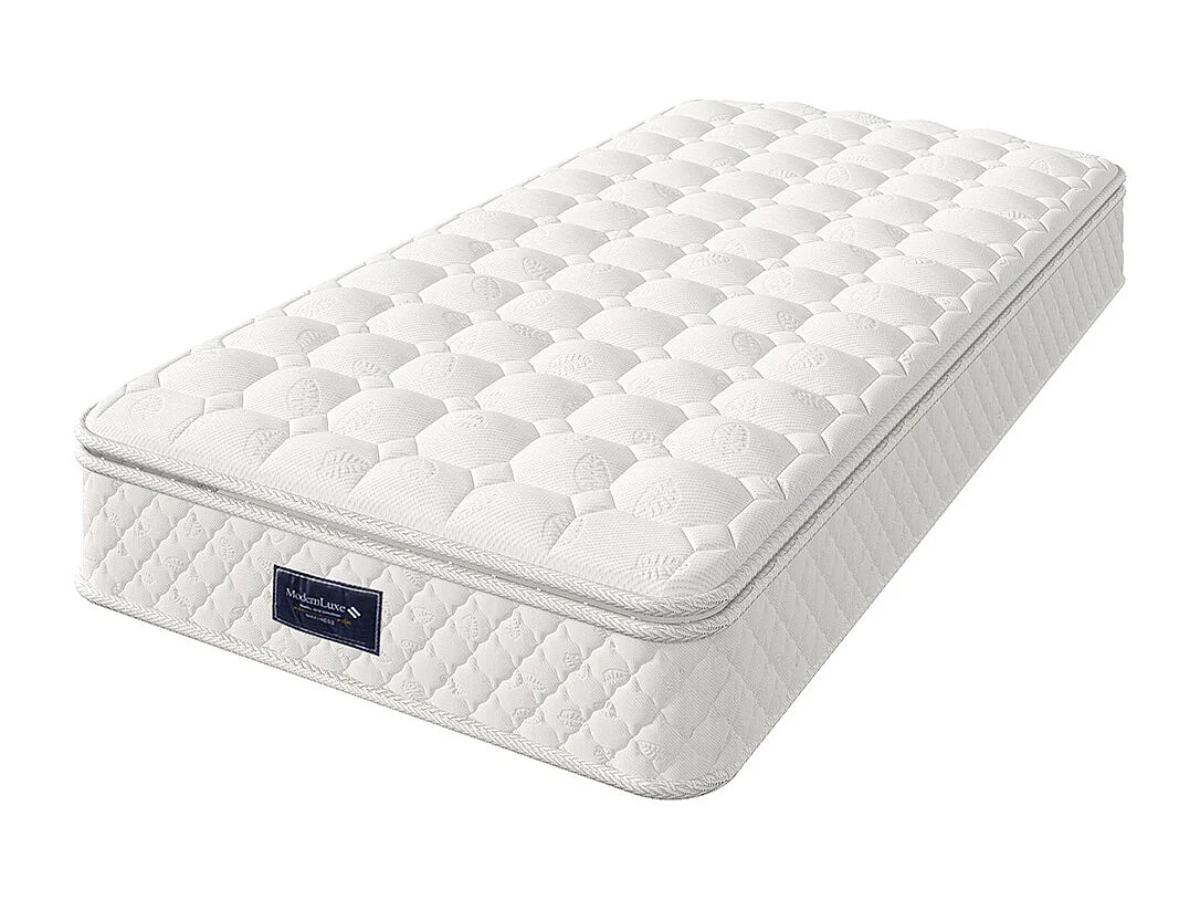 Lit coffre rembourré 90x200 avec LED 360° et ports USB & Type-C tête de lit avec rangement lin beige avec matelas