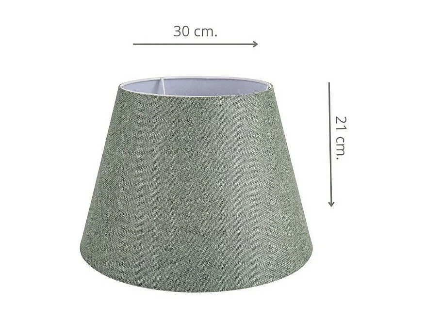 Lampada da tavolo base bianca e paralume tessuto colore verde LAGUNAH272638