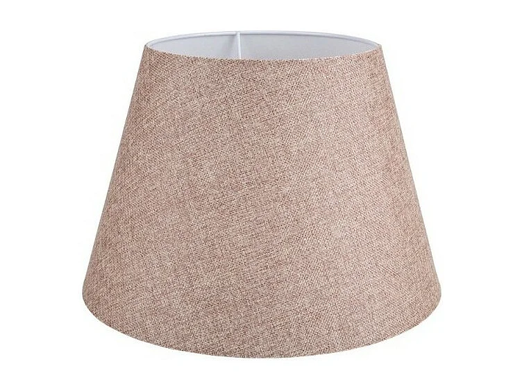 Lampada da tavolo base bianca e paralume tessuto colore beige LAGUNAH372634