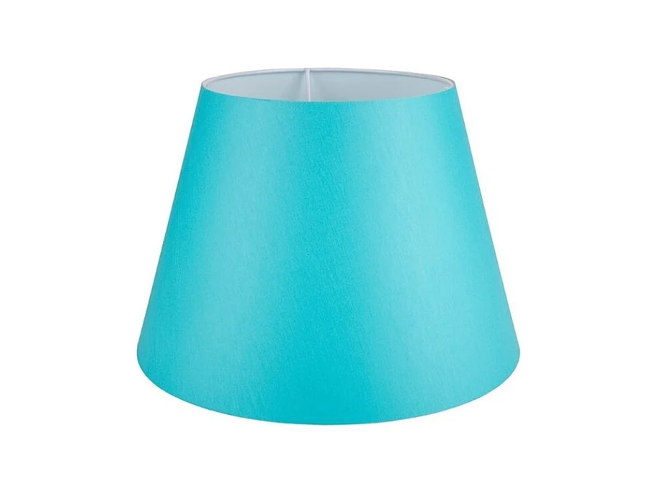 Lampada da tavolo base bianca e paralume tessuto colore turchese LAGUNAH372877