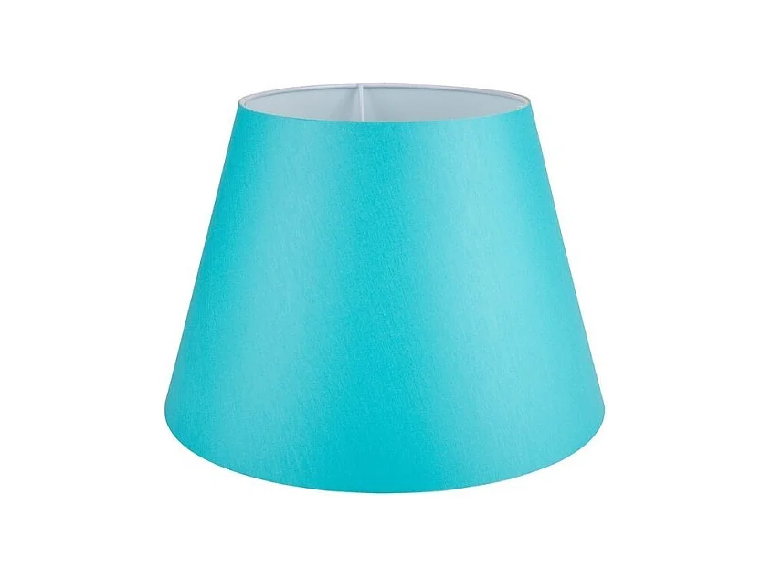 Lampada da tavolo base bianca e paralume tessuto colore turchese LAGUNAH372877