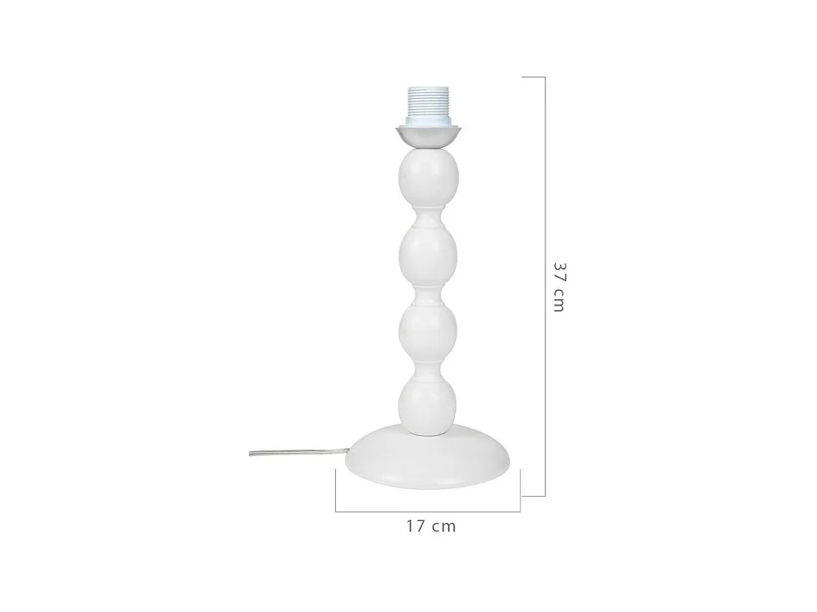 Lampada da tavolo base bianca e paralume tessuto colore turchese LAGUNAH372877