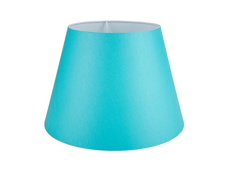 Lampada da tavolo base bianca e paralume tessuto colore turchese LAGUNAH372877