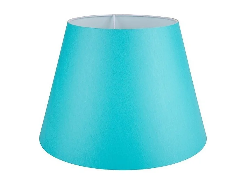 Lampada da tavolo base bianca e paralume tessuto colore turchese LAGUNAH372877