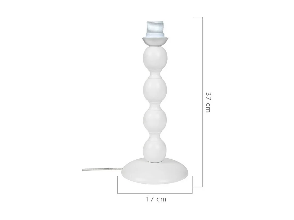 Lampada da tavolo base bianca e paralume colore turchese LAGUNAH372877