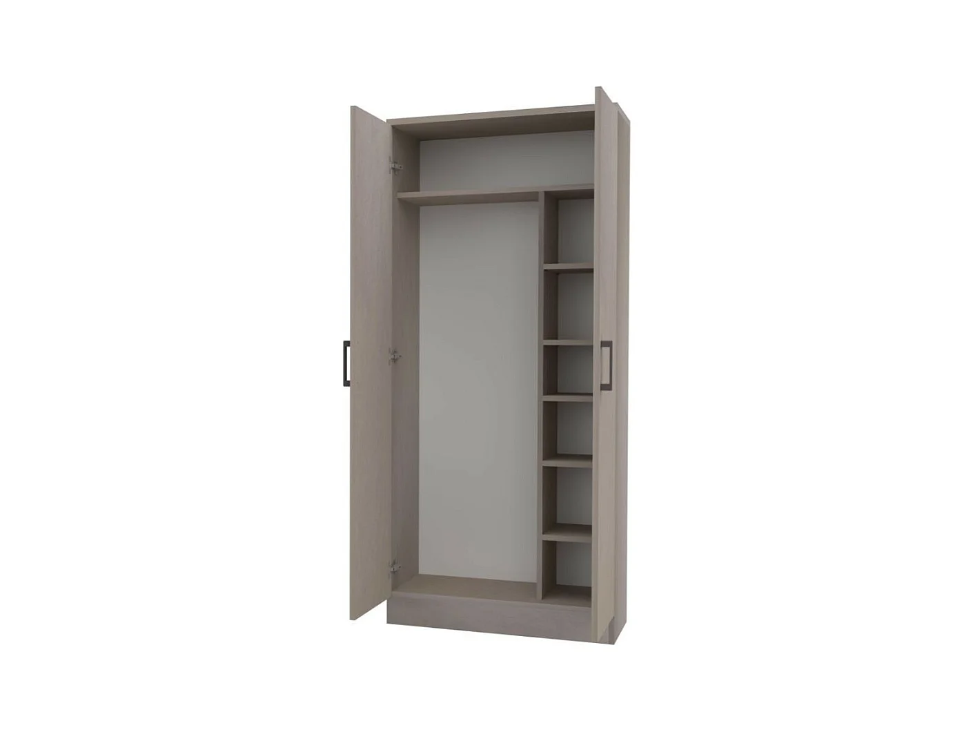 Armadio portascope con 5 ripiani Gabriella 180 colore argilla