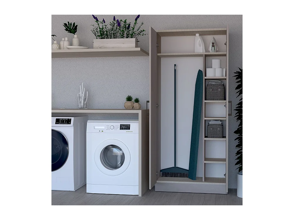 Armadio portascope con 5 ripiani Gabriella 180 colore argilla