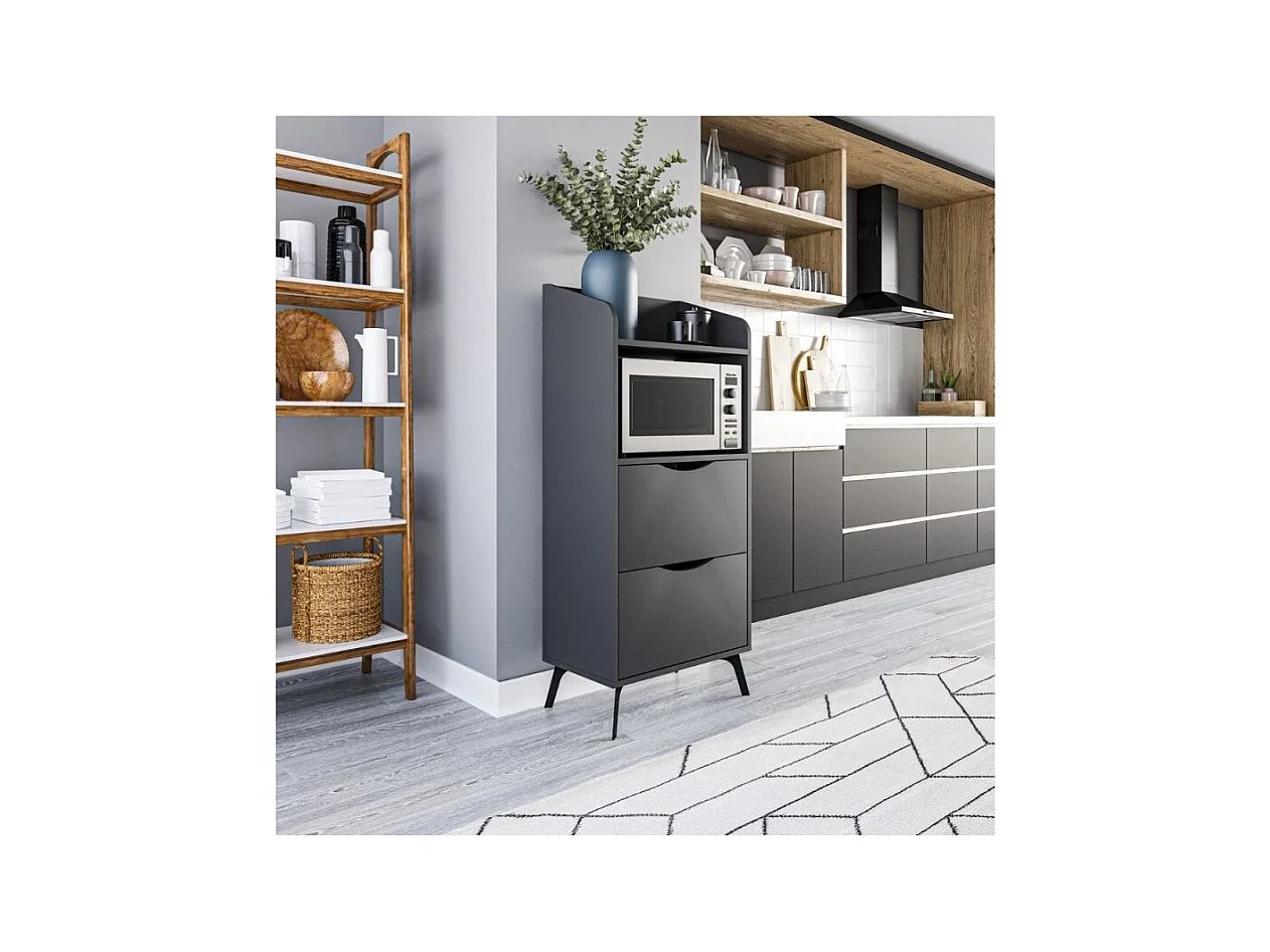Mobile multiuso con cassetti Gorki colore antracite