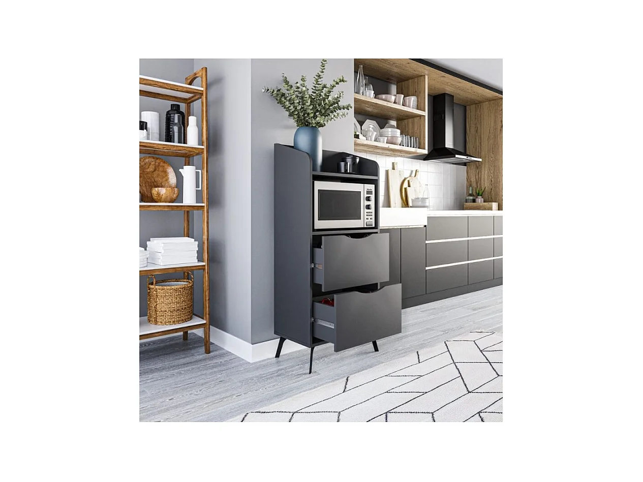 Mobile multiuso con cassetti Gorki colore antracite