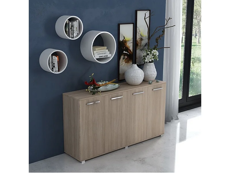 Mobile multiuso 180x45x80 ingresso e ufficio Viareggio colore olmo