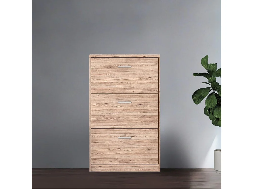 Scarpiera 3 ante a ribalta colore rovere Nepo 69,5x17.5x120H