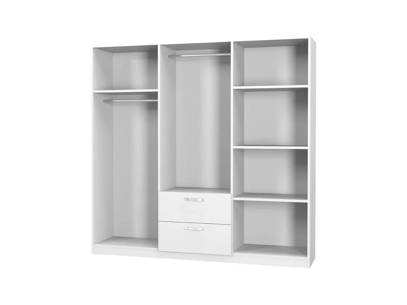 Armadio 6 ante e 2 cassetti GRD4262023 colore bianco 200x45x180H