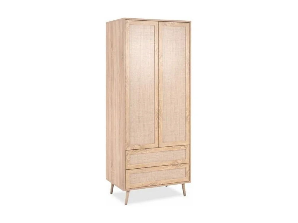 Armadio Bali 60A 2 ante e 2 cassetti effetto vimini