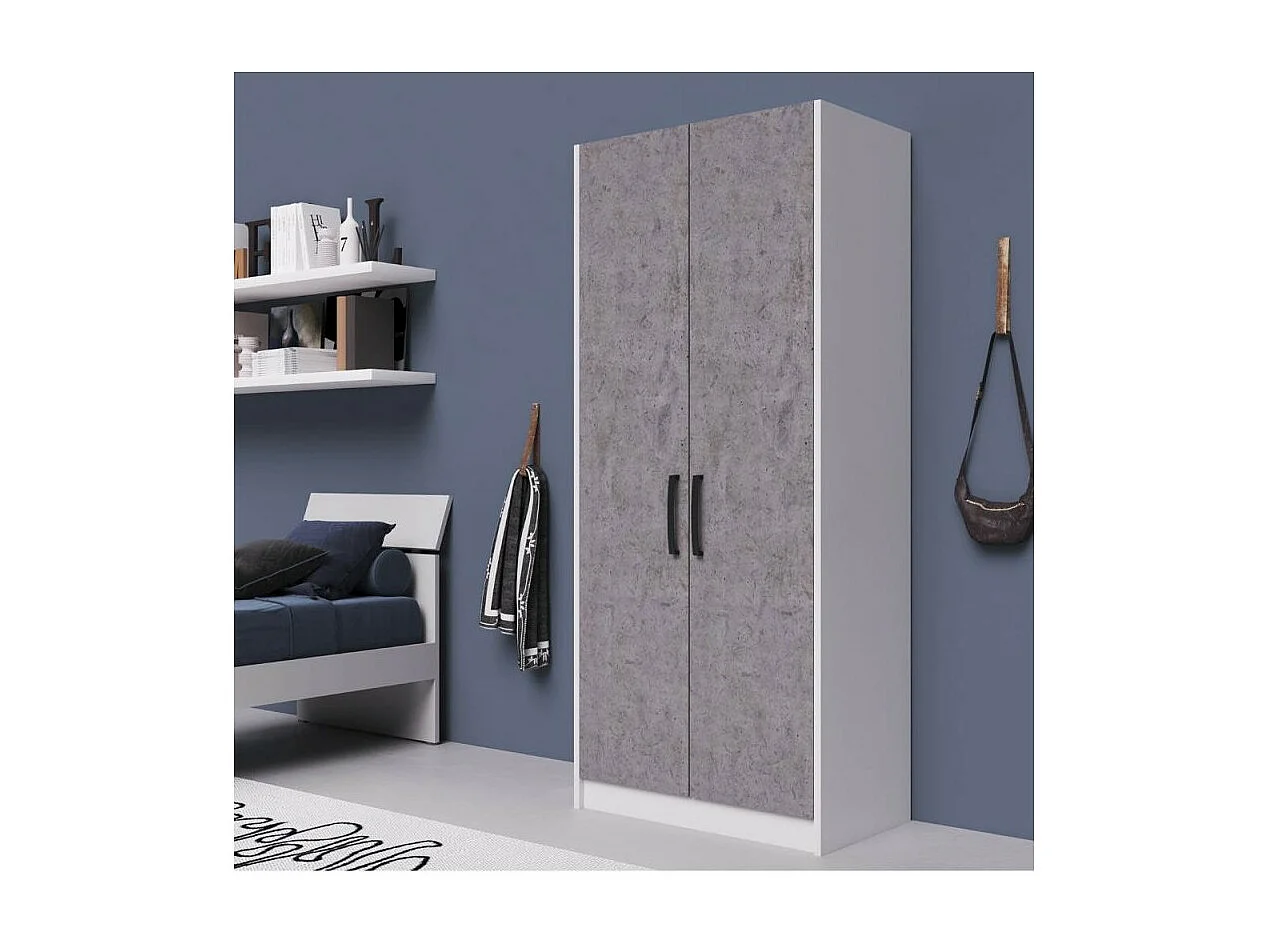 Armadio due ante 91x52x210h colore cemento ARM290
