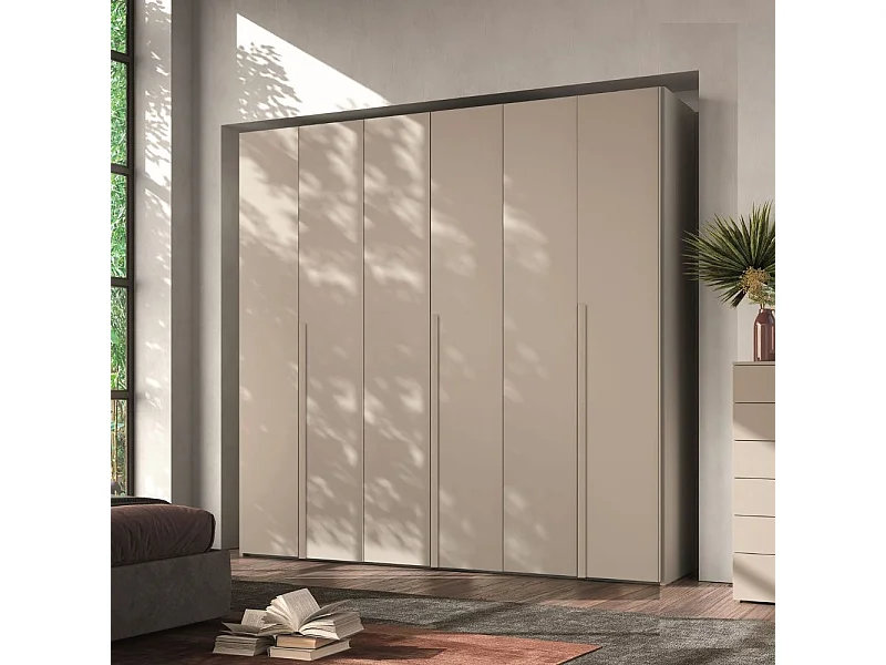 Armadio 6 ante battenti canapa frassinato Coco 276x60,3x250h