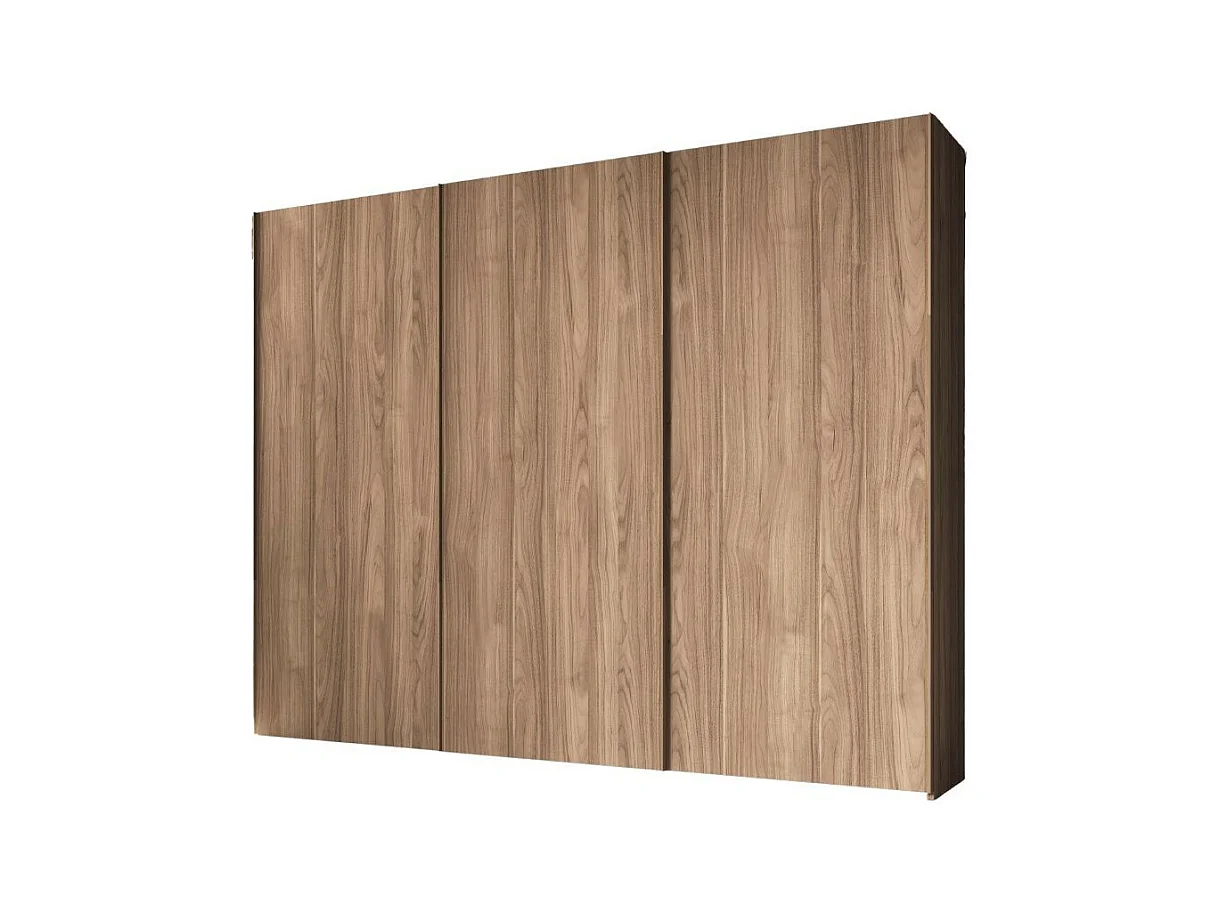 Armadio tre ante scorrevoli in legno noce america Step 276x67x250h