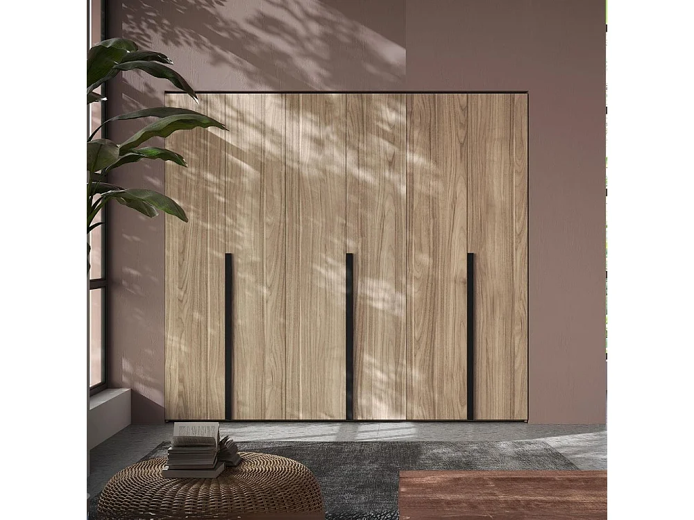Armadio 6 ante battenti noce america Coco 276x60,3x250h