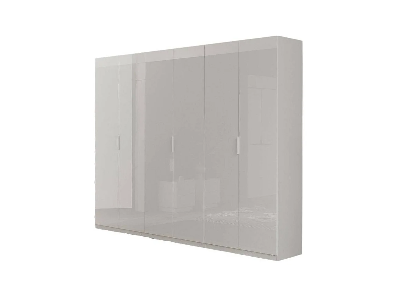 Armadio 6 ante bianco lucido Pavese 275x55x240h