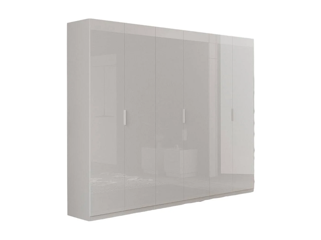 Armadio 6 ante bianco lucido Pavese 275x55x240h