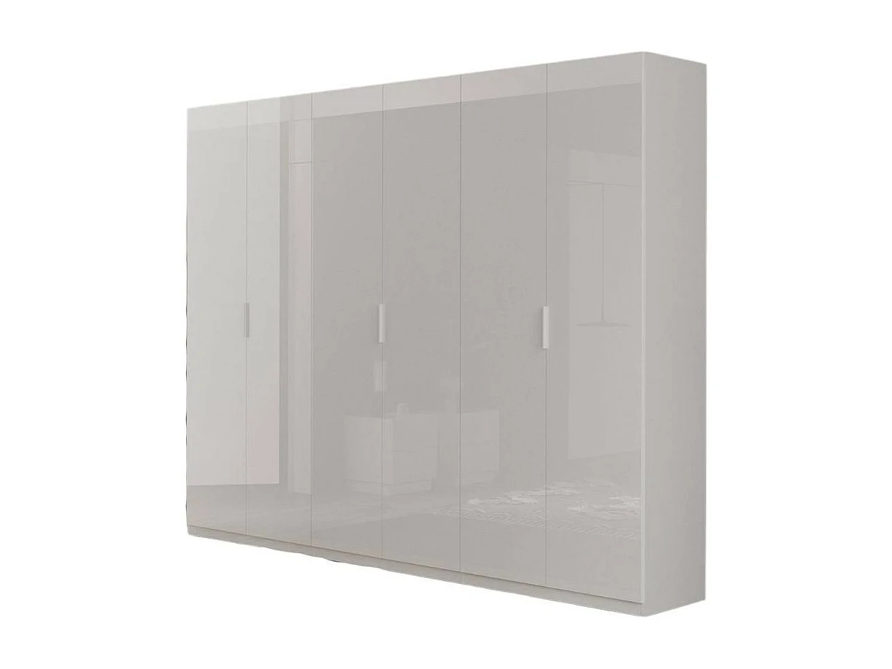 Armadio 6 ante bianco lucido Pavese 275x55x240h