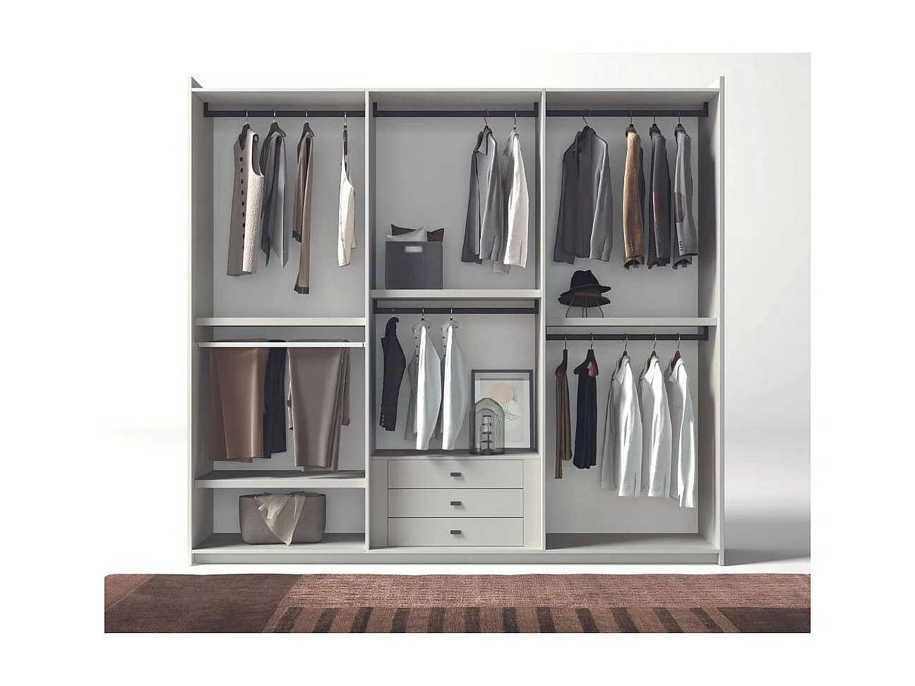 Armadio 6 ante battenti olmo ossido Coco 276x60,3x250h