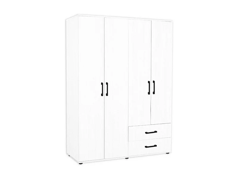 Armadio 4 ante e 2 cassetti GRD4422023 colore bianco