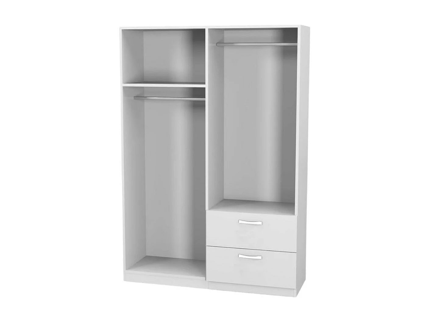 Armadio 4 ante e 2 cassetti GRD4422023 colore bianco