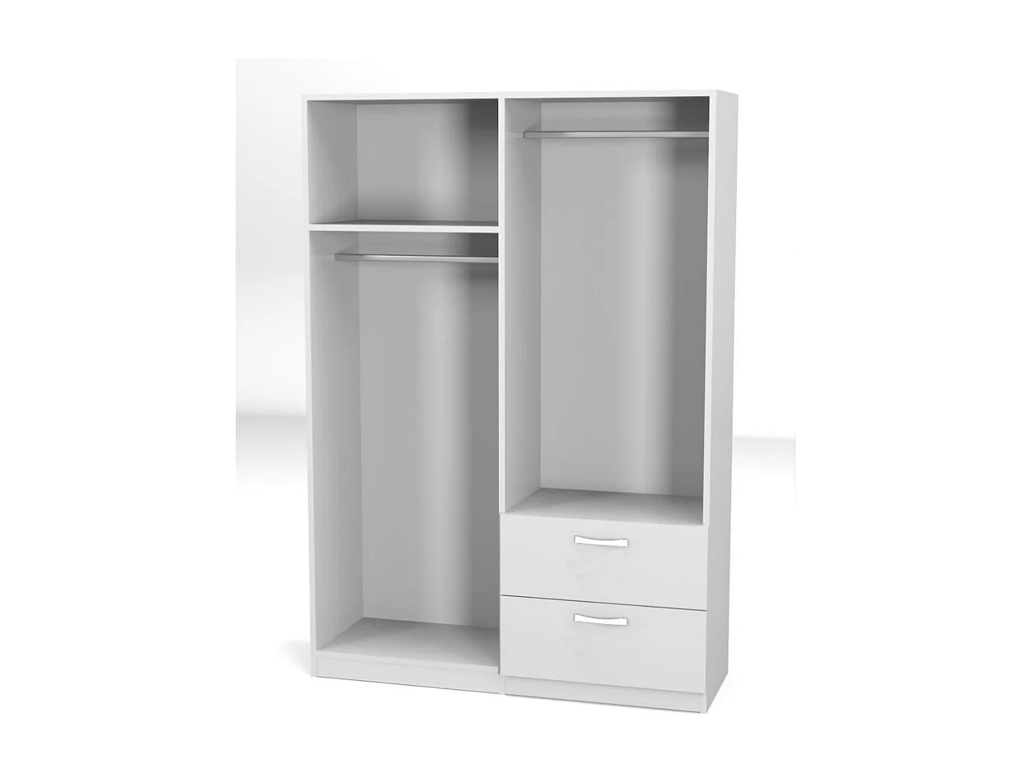 Armadio 4 ante e 2 cassetti GRD4422023 colore bianco
