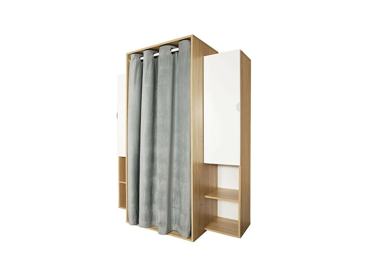 Guardaroba 150x56x184h Krell RF200101 colore rovere bianco