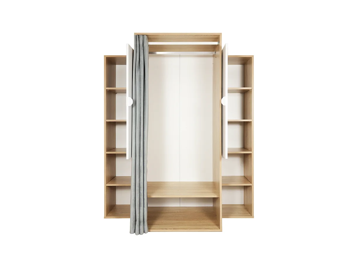 Guardaroba 150x56x184h Krell RF200101 colore rovere bianco