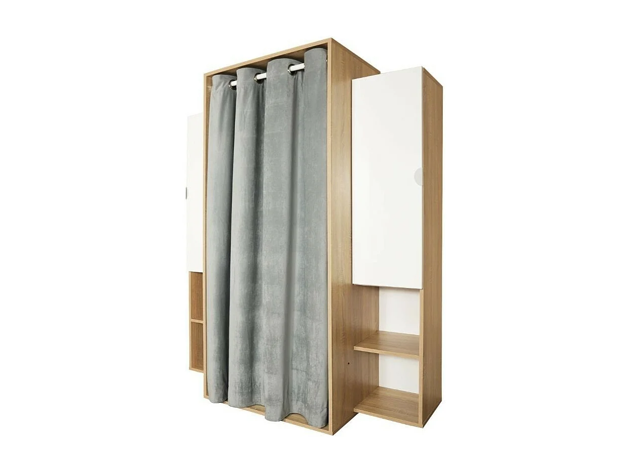 Guardaroba 150x56x184h Krell RF200101 colore rovere bianco