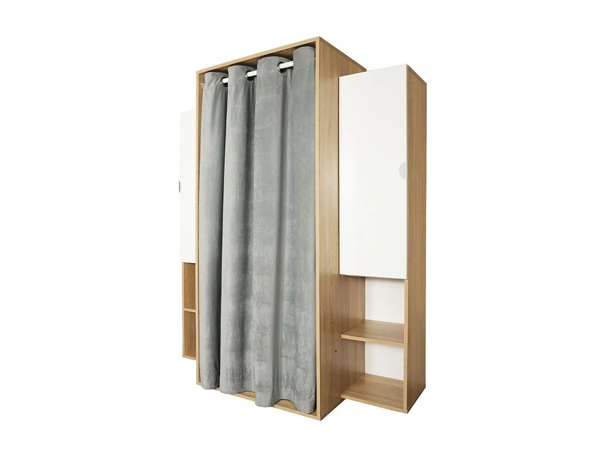 Guardaroba 150x56x184h Krell RF200101 colore rovere bianco