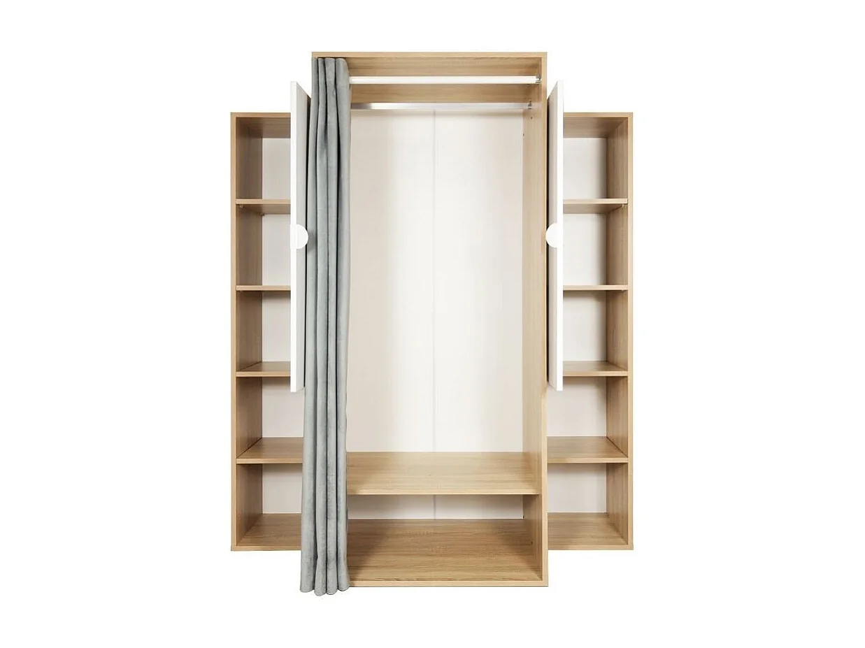 Guardaroba 150x56x184h Krell RF200101 colore rovere bianco