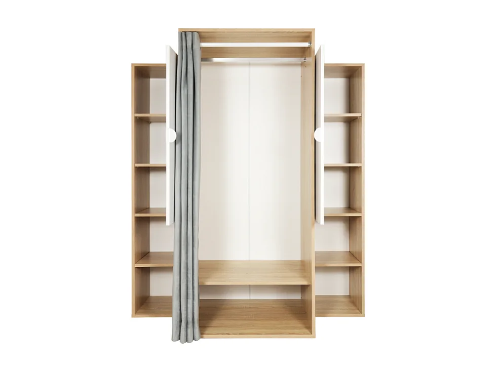Guardaroba 150x56x184h Krell RF200101 colore rovere bianco