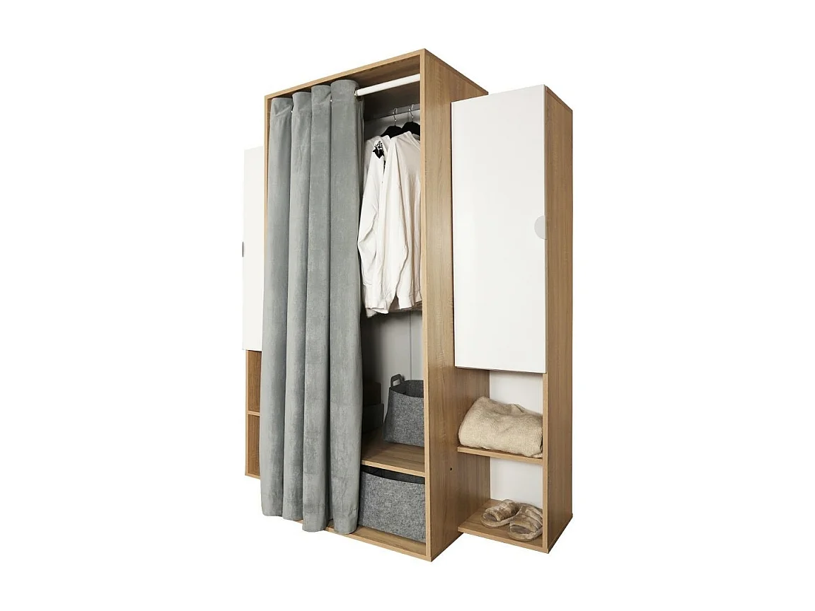 Guardaroba 150x56x184h Krell RF200101 colore rovere bianco