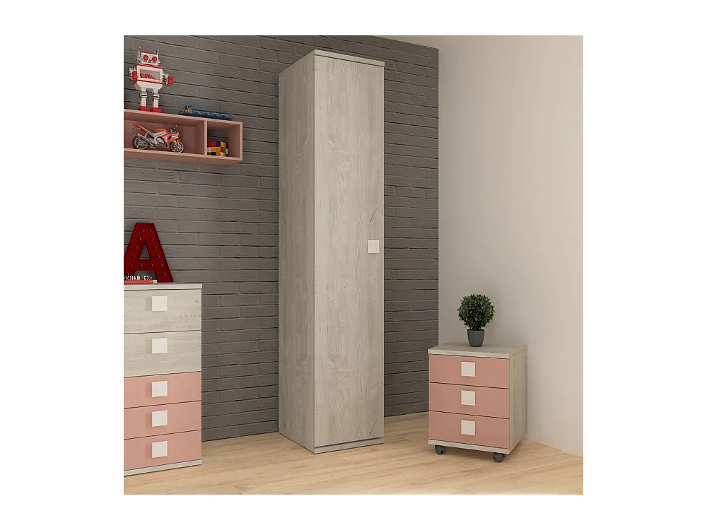 Armadio con anta 45x52x223 colore bianco consumato