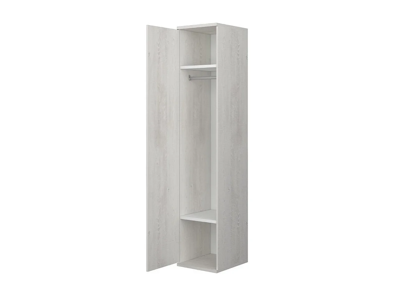 Armadio con anta 45x52x223 colore bianco consumato