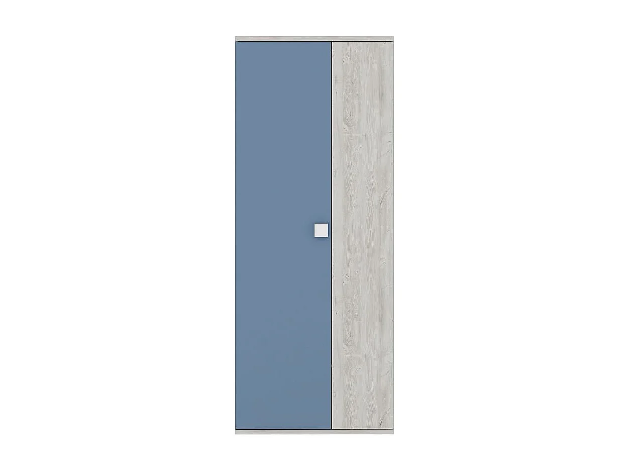 Armadio 2 ante 90x52x223 colore bianco consumato celeste