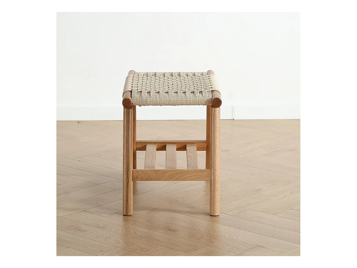 Banc bois chêne et corde 60 cm