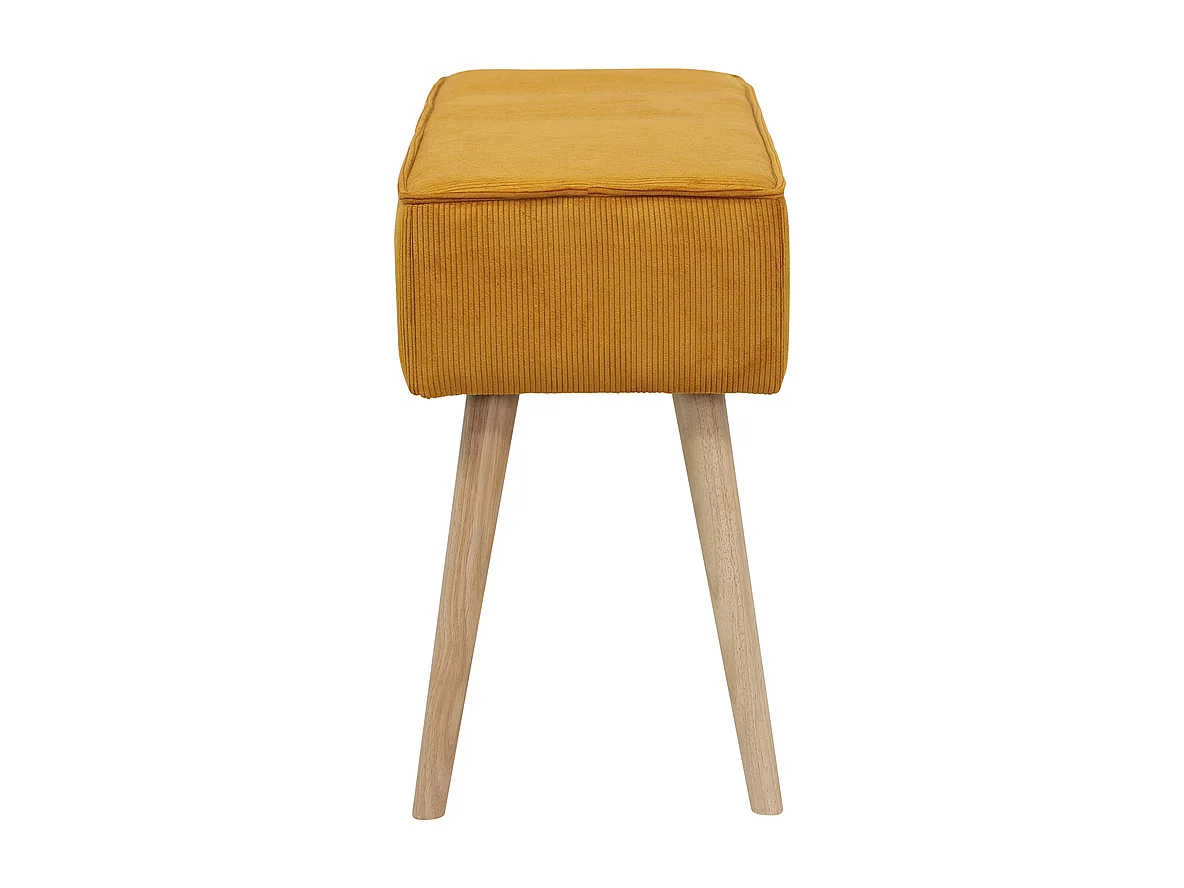 Banc velours côtelé abricot Popy