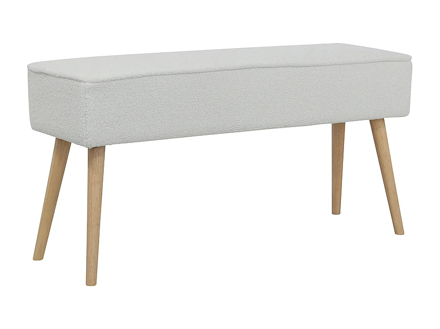 Banc tissu effet laine bouclette écru  Popy