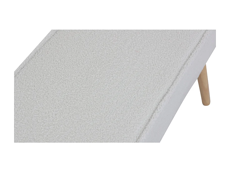 Banc tissu effet laine bouclette écru  Popy