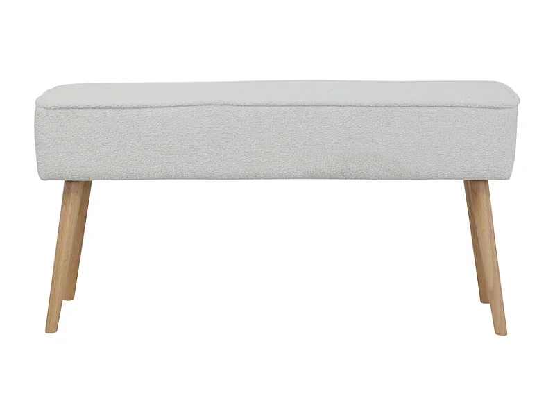 Banc tissu effet laine bouclette écru  Popy