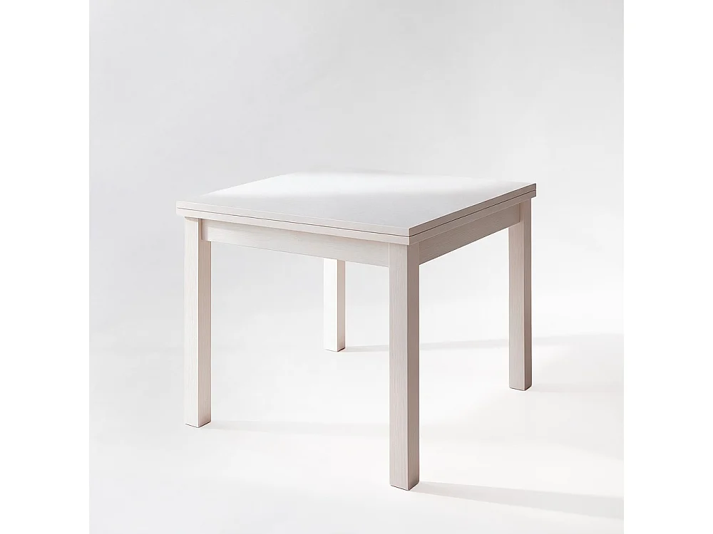 Tavolo raddoppiabile Firenze 90x90 colore bianco frassinato
