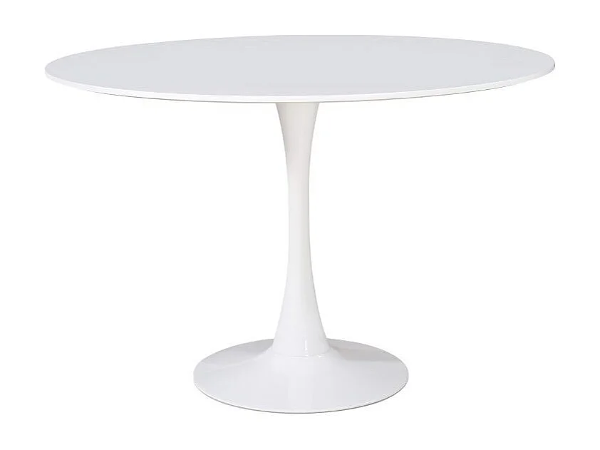 Tavolo rotondo Derek 120x120x73H colore bianco opaco