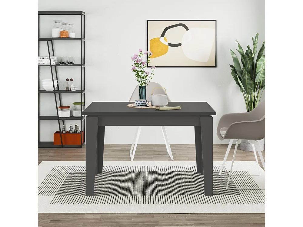 Tavolo allungabile Megaron 120x80 cm colore antracite